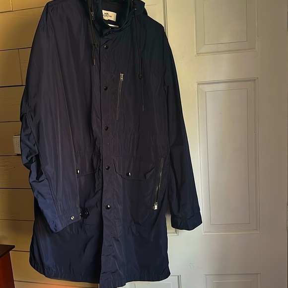 Men’s Coach raincoat XL Navy excellent condition - Picture 2 of 13